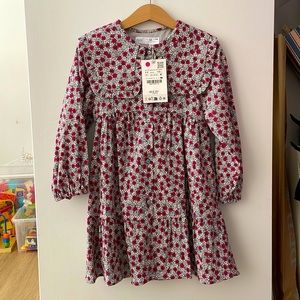 Zara flower print cotton toddler dress